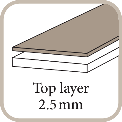 Top layer 2,5mm