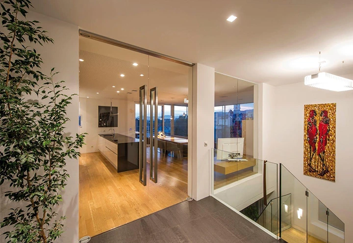 ușă dubla din sticla securizata