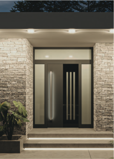 Ușă de exterior din aluminiu la comandă | Kulttur