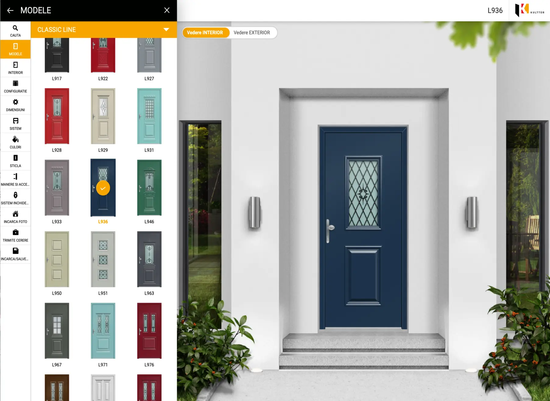 usi exterior la comanda