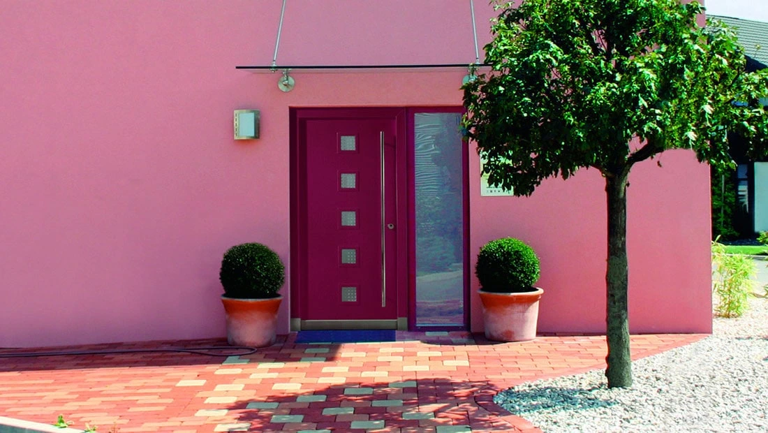 Ușă de exterior din lemn Delta cu sticlă ISO-V10 - Kulttur București