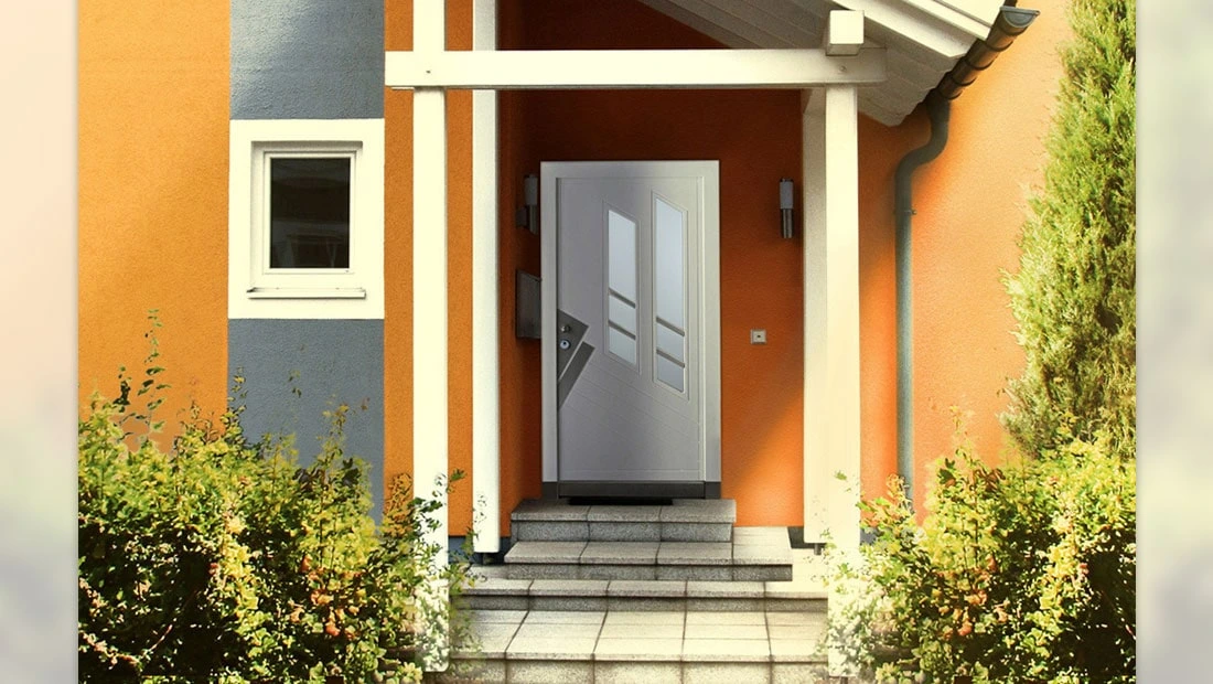 Ușă de exterior din lemn Lapislazuli cu sticlă Punto - Kulttur București