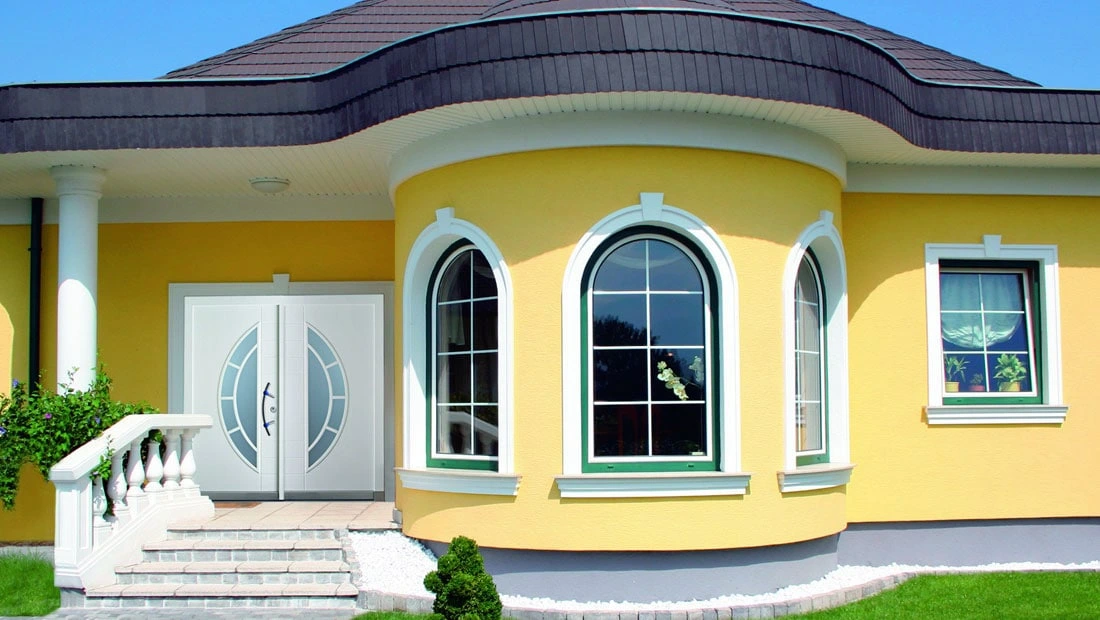 Ușă de exterior din lemn Mars cu sticlă UADI, două canaturi - Kulttur București