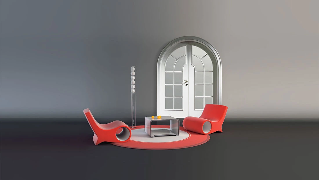 Usi clasice vopsite cu arcada