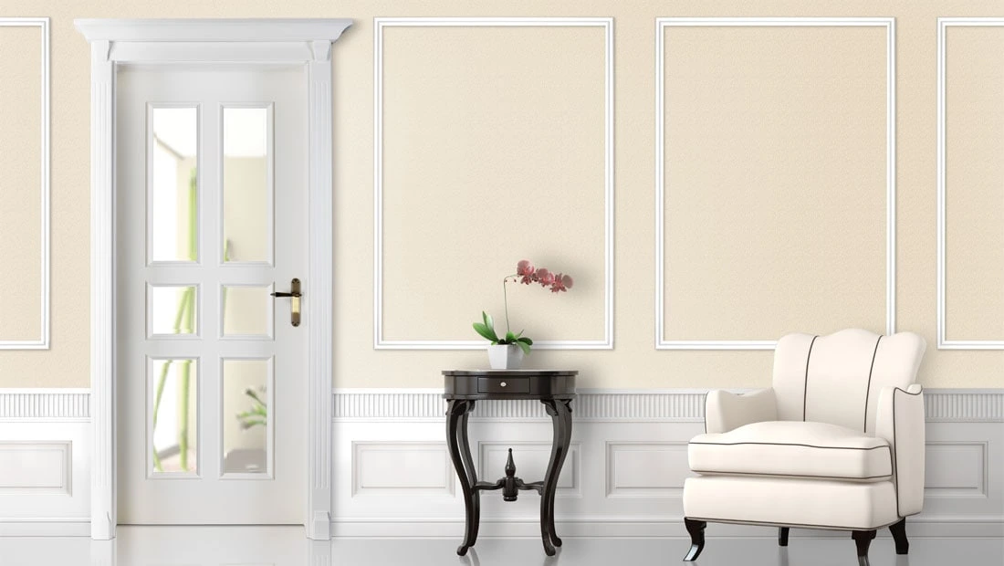 usa vopsita alb cu sticla Korund