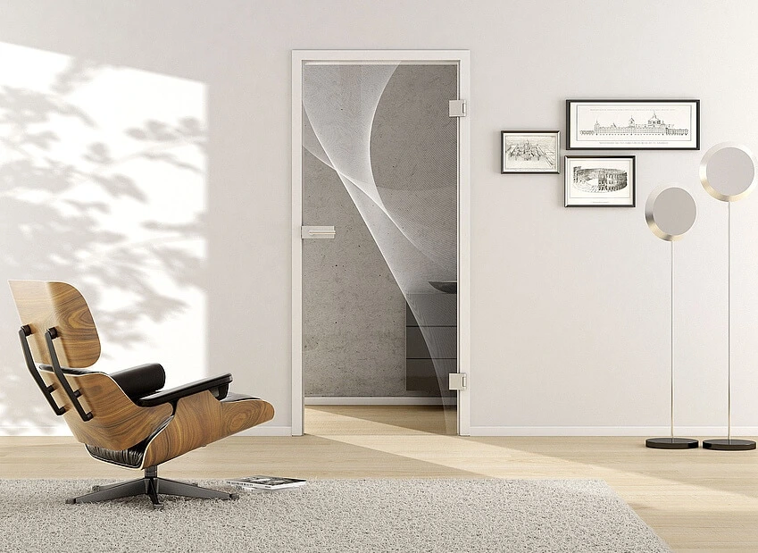 Usa interior glisanta sticla