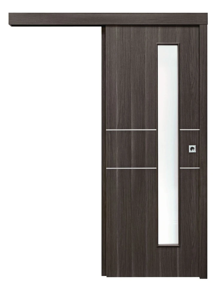 Ușă glisantă de interior Lebolit stejar Natur anthrazit la comandă | Kulttur