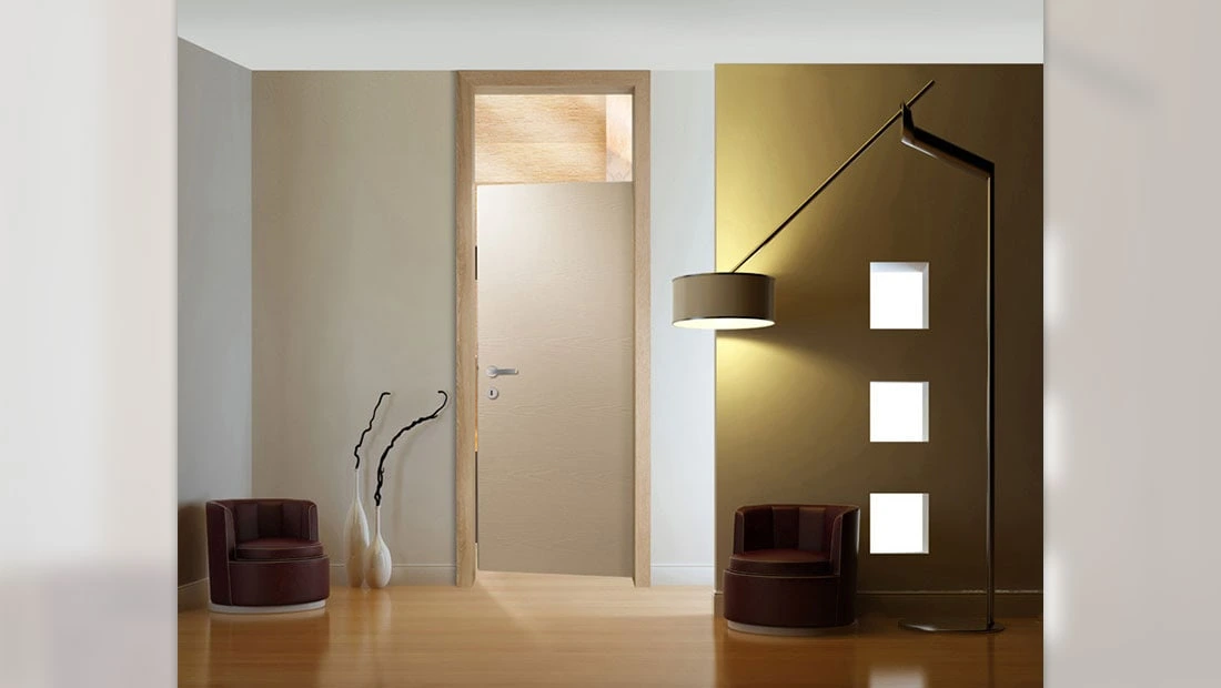 ușă de interior laminata cu luminator