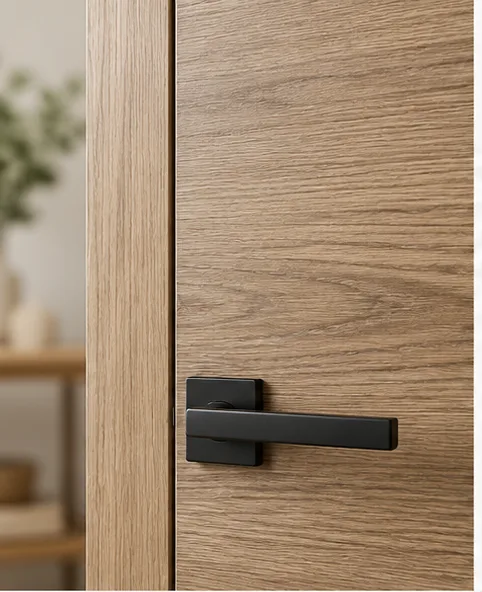 Ușă de interior laminată, decor lemn deschis