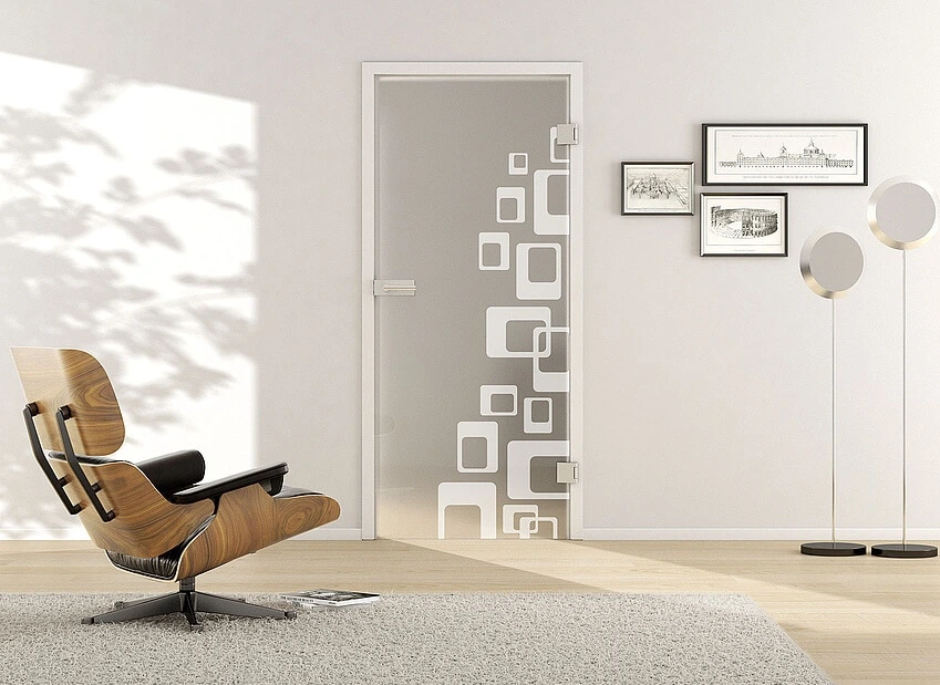 Usa din sticla model Deco LD 608-twoside