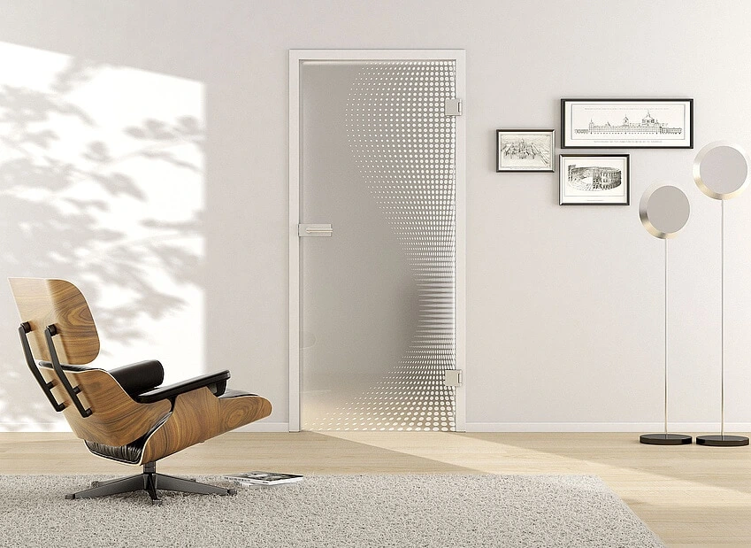 Usa din sticla securizata model Dots LD 661-twoside