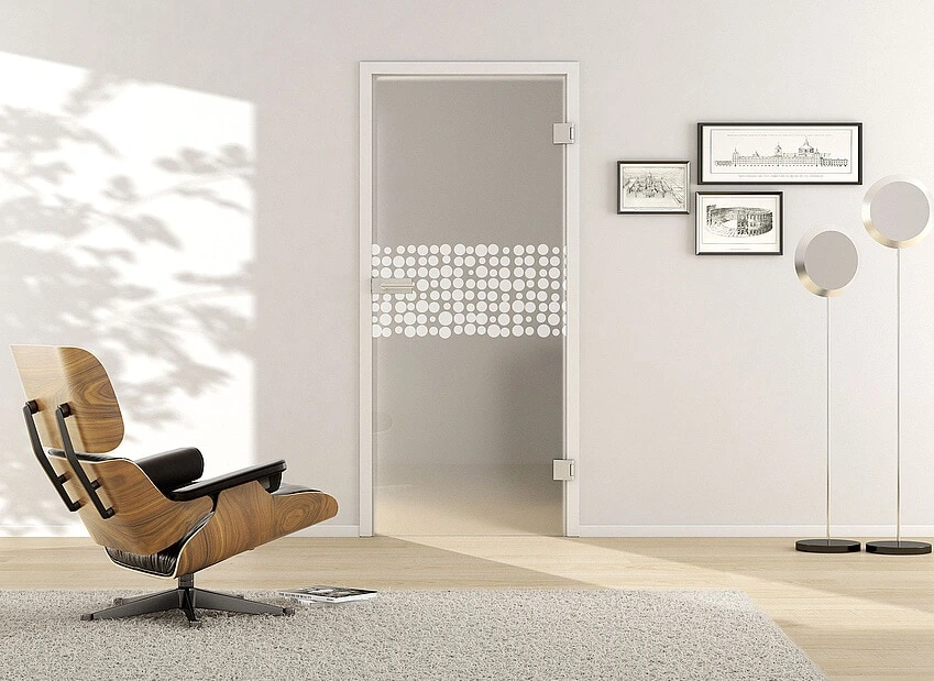 Usa din sticla securizata model Dots LD 662-twoside