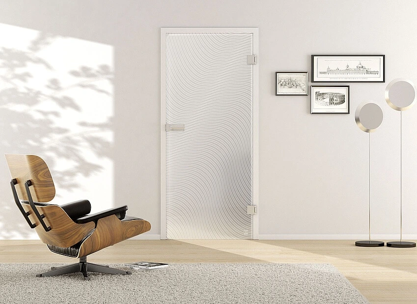 Usa de interior din sticla securizata model Jette Wave